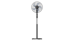 Sona Stand Fan Black 16 Insh 3 Speeds 5 Blades Blck Color with Timer