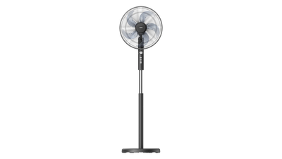 Sona Stand Fan Black 16 Insh 3 Speeds 5 Blades Blck Color with Timer