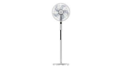 Sona Stand Fan 16 Insh 6 Speeds 5 Blades Blck Color with Timer White and Blue Color with Remote and AI Support