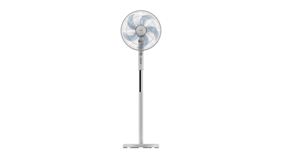 Sona Stand Fan 16 Insh 3 Speeds 5 Blades Blck Color with Timer White Color