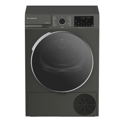 Ariston ARDH 092S 25 MMJ Dryer 9 kg 15 Programs Manhattan grey Heat Pump Steam cure A+++(-25%)
