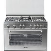 Elba C9X 888 N Gas Cooker 90 cm Silver and 2 Fans for Cooling and Distribution