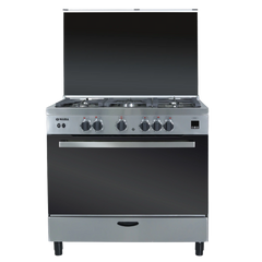 Nara NAXM 9011 / Semi Professional New Gas Cooker 90 cm Cast iron pan support stainless steel with 2 fans