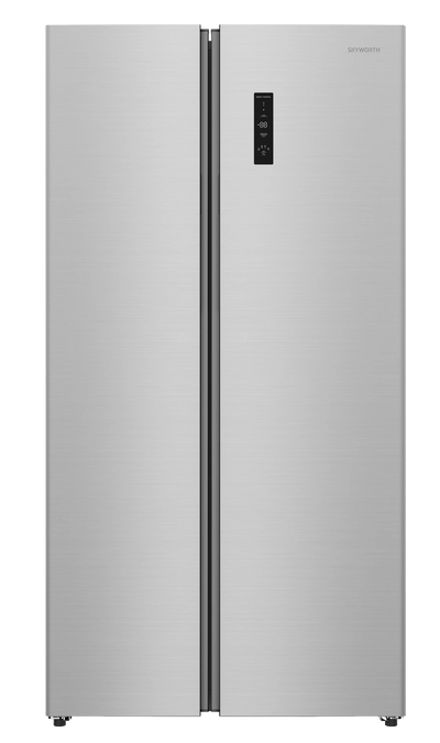 Skyworth SBS-558WPEN 541L Side-by-Side Refrigerator No Frost A++ Silver Inox