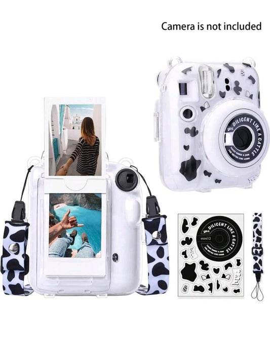 Instax Mini 12/Mini 12 Instant Camera Clear PVC Hard Carry Case with Shoulder Strap Arch