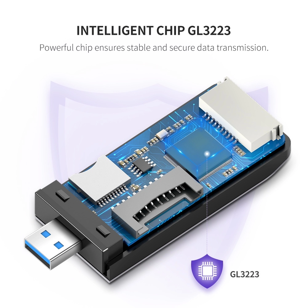 UGREEN قارئ كروت 4 في 1 USB 3.0 – TF/SD/CF/MS بسرعة 5Gbps