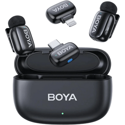 ميكروفون لاسلكي مزدوج BOYA Mini 12 | من النوع C و Lightning
