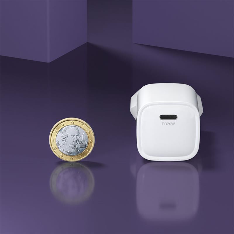 Devia network charger Extreme Speed Mini PD Quick Charger 20W - White Devia network charger Extreme Speed Mini PD Quick Charger 20W - White