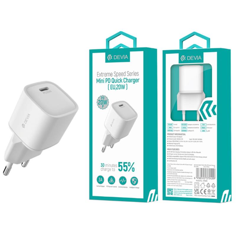 Devia network charger Extreme Speed Mini PD Quick Charger 20W - White