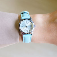 Casio Watch LTP-V002L-2B3. leather strap