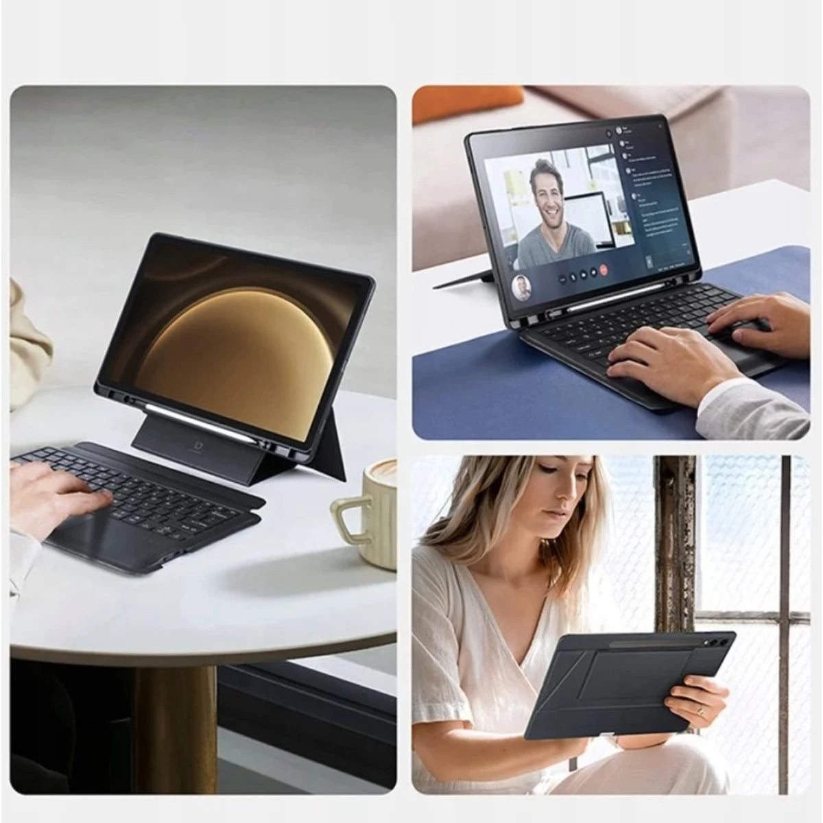 Dux Ducis DK Series Keyboard Samsung Tab S9 FE Plus Arabic