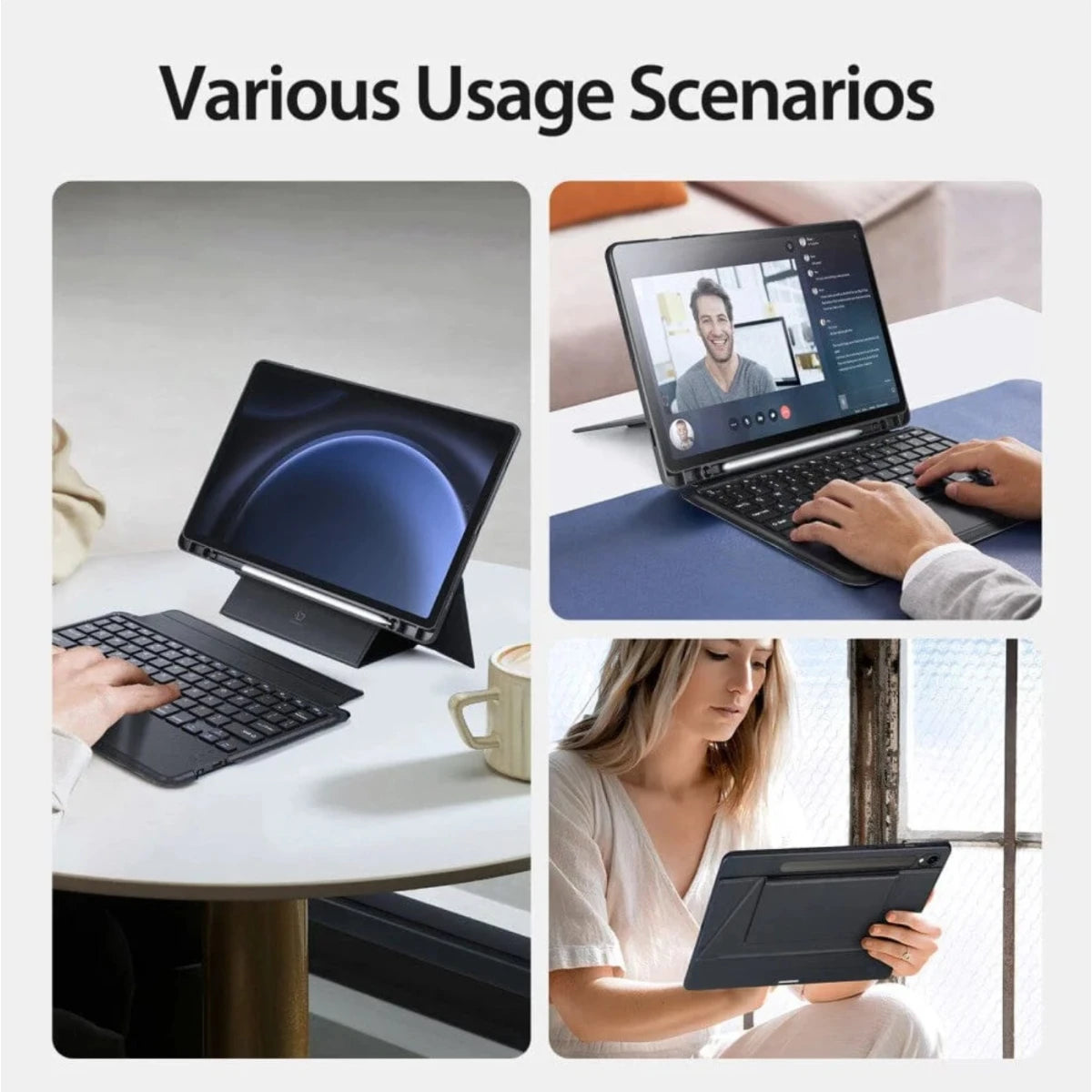 Dux Ducis DK Series Keyboard Samsung Tab S9 FE Arabic