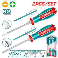 TOTAL Double Head Impact Screwdriver – Flat + Square | TGTST0206