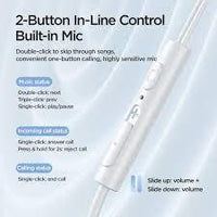 Joyroom Wired Series Half In-Ear Wired Earphones