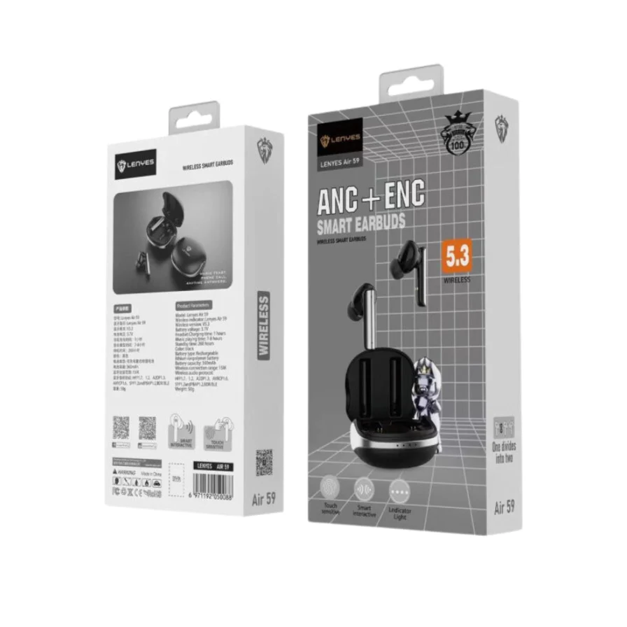 Lenyes Air 59 – Hi-Fi Wireless Earphones with Touch Control Lenyes Air 59 – Hi-Fi Wireless Earphones with Touch Control