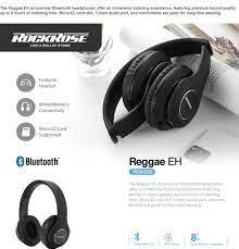Rockrose EH Bluetooth Headset Hi-Fi Stereo Foldable Design - Black Rockrose EH Bluetooth Headset Hi-Fi Stereo Foldable Design - Black