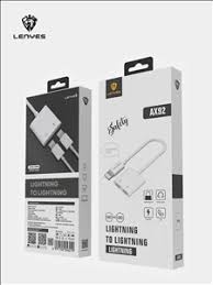Lenyes AX93 – محول لايتنينج + 3.5mm للآيفون (صوت + شحن)