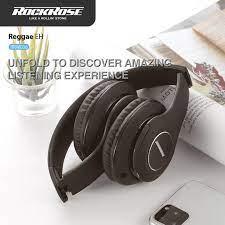 Rockrose EH Bluetooth Headset Hi-Fi Stereo Foldable Design - Black Rockrose EH Bluetooth Headset Hi-Fi Stereo Foldable Design - Black