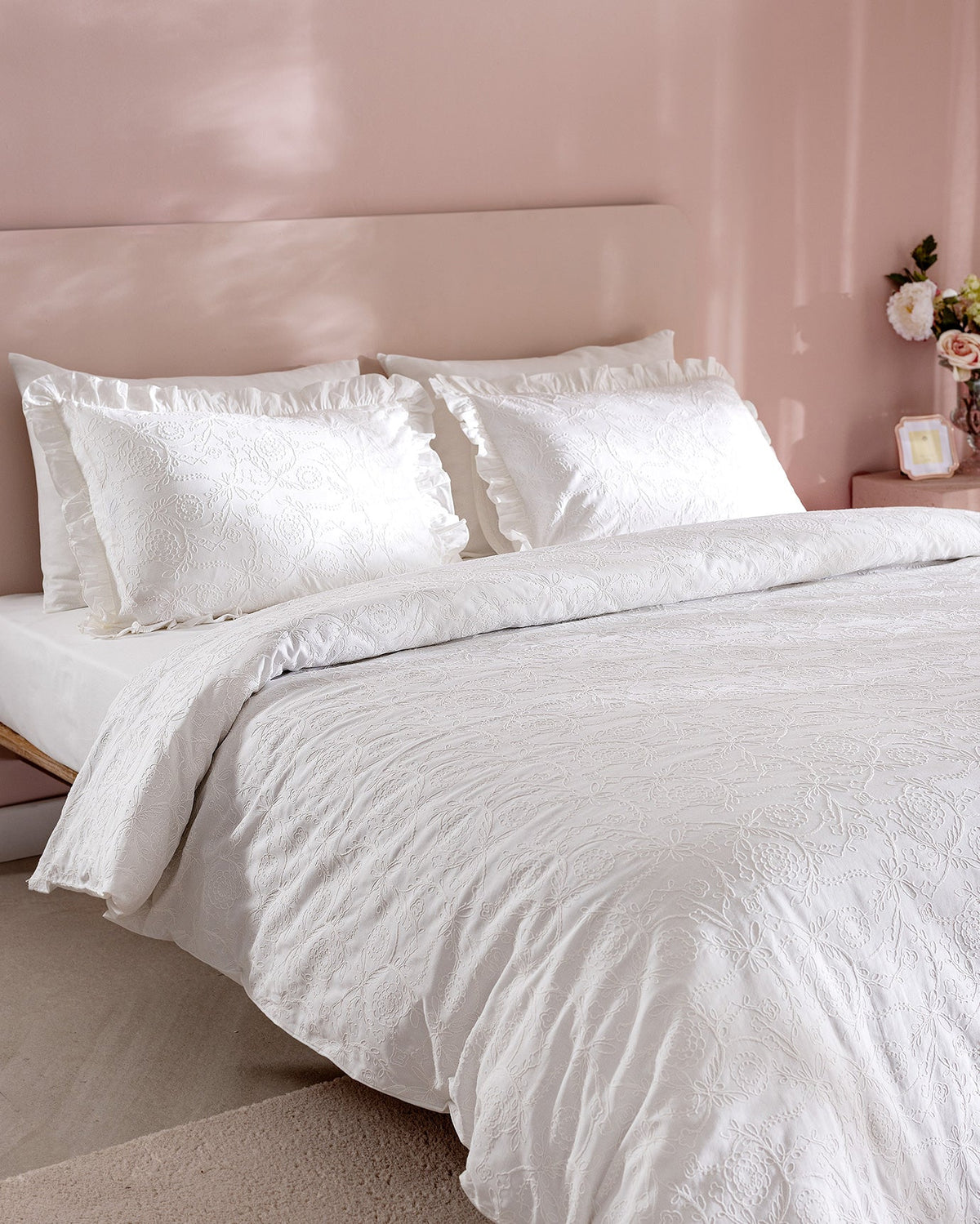 Aulne Double Sıze Embroıdery Duvet Cover Set - Madame Coco JO