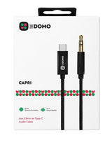 DOMO CAPRI Aux 3.5mm to Type-C Audio Cable - Black