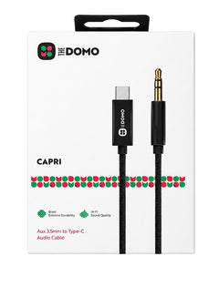DOMO CAPRI Aux 3.5mm to Type-C Audio Cable - Black