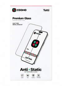 DOMO Totti Anti-Static HD Tempered Glass Screen Protector - Clear (Pack of 10)
