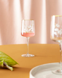 Musette - Branche D'amour Gold 4-piece Wine Glass Set - 320ml - Madame Coco JO