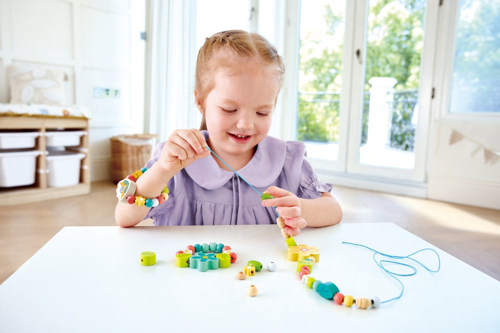 Hape DIY Beaded Jewellery Kit – 125 Wooden Beads Craft