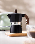 Madame Coco Laurina Moka Pot – 150ml, Black, Sleek Elegance & Distinguished Espresso