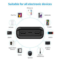 Solar Power Bank 30000mAh with LED Flashlight - Portable Charger