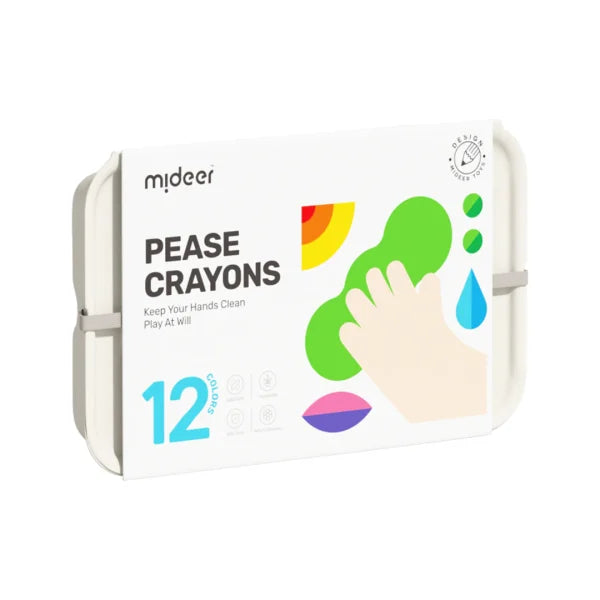 Mideer Peas Crayons 12 Colors - Safe & Washable for Kids Mideer Peas Crayons 12 Colors - Safe & Washable for Kids