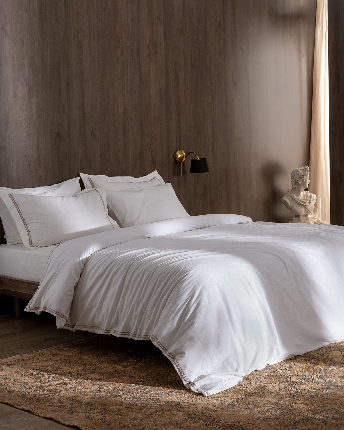 Tina Double Size Linen Look Washed Duvet Cover Set - Madame Coco JO