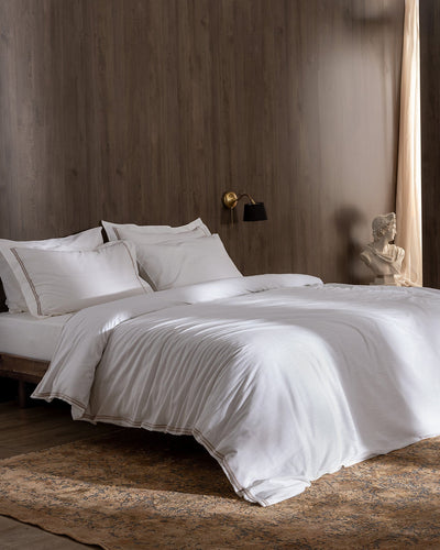 Tina Double Size Linen Look Washed Duvet Cover Set - Madame Coco JO