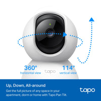 TP-Link Tapo C200Cكاميرا بانورامية/إمالة | دقة 1080 بكسل، رؤية ليلية
