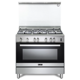 Elba 90 cm Gas Cooker with 5 Burners & Stainless Steel Design