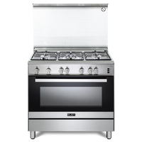 Elba 90 cm Gas Cooker with 5 Burners & Stainless Steel Design