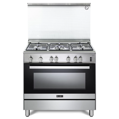 Elba 90 cm Gas Cooker with 5 Burners & Stainless Steel Design