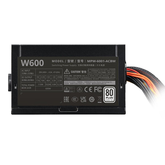 Cooler Master ELITE NEX 600 230V، 600w مصدر طاقة متين وآمن للمبتدئين بكفاءة ≥75%