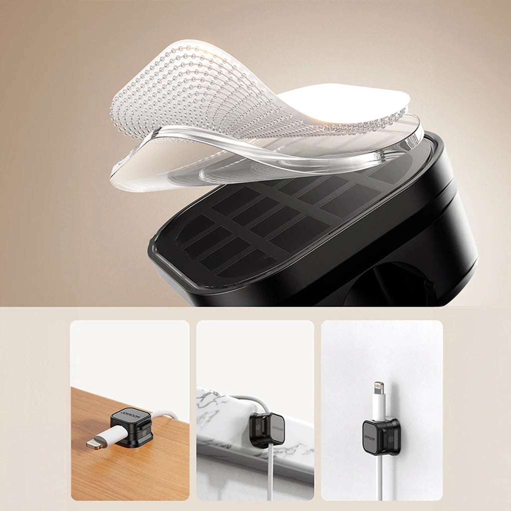 Joyroom JR ZS368 Magnetic Cable Organizer 3 pcs - Black Joyroom JR ZS368 Magnetic Cable Organizer 3 pcs - Black