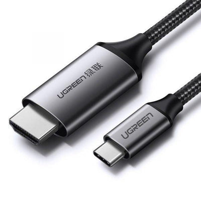 كابل يوجرين USB-C إلى HDMI 1.5م (رمادي أسود) - جودة عالية