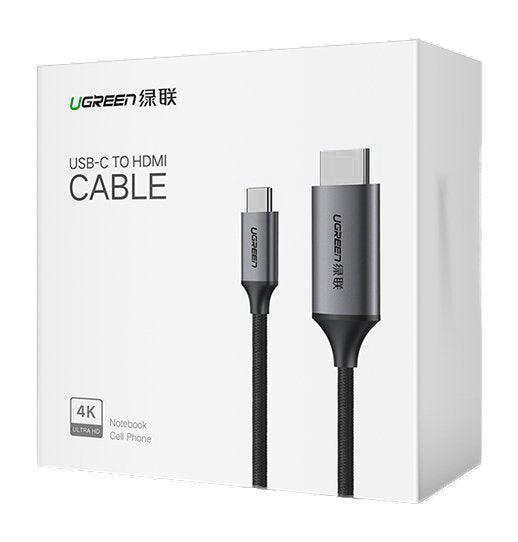 UGREEN USB-C to HDMI Cable 1.5m (Gray Black) - High-Quality UGREEN USB-C to HDMI Cable 1.5m (Gray Black) - High-Quality