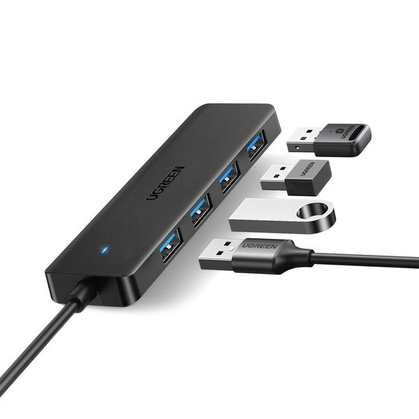 يوجرين USB Hub 4 منافذ بتصميم فائق النحافة – موديل 25851
