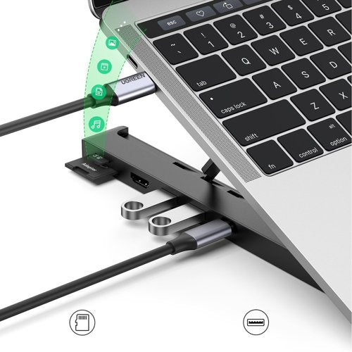 uGreen Smart laptop stand & Docking Station USB-C to HDMI + SD+TF Card Reader