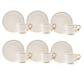 Karaca Elegant 6-Person 80ml Coffee Set, White