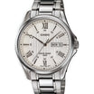 Casio Waterproof Stainless Steel Strap Quartz Mens Silver Analog MTP-1384D-7A