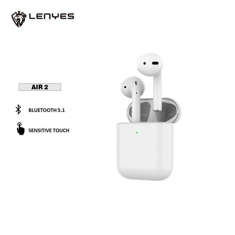 LENYES Earbuds Bluetooth 5.1 AIR 2 TWS Wireless Smart Touch Hifi Stereo Earphone