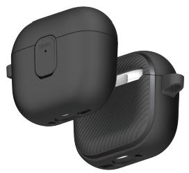UNIQ Clyde AirPods 4Th Gen (2024) Lock Case - Charcoal (Charcoal/Dark Grey)