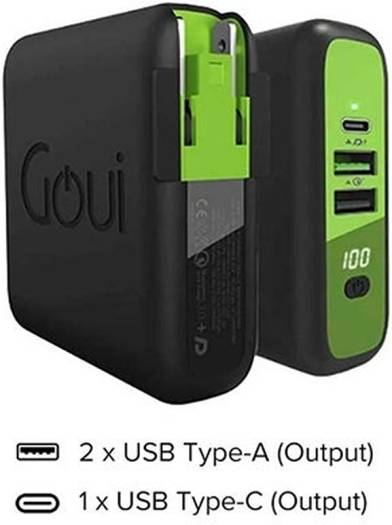 Goui Mbala Power Bank مع شاحن لاسلكي، سعة 8000mAh
 