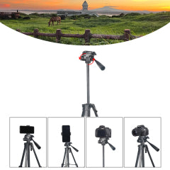 Jmary KP-2201 Tripod 1.7M with Pan Head & Ring Light Mount