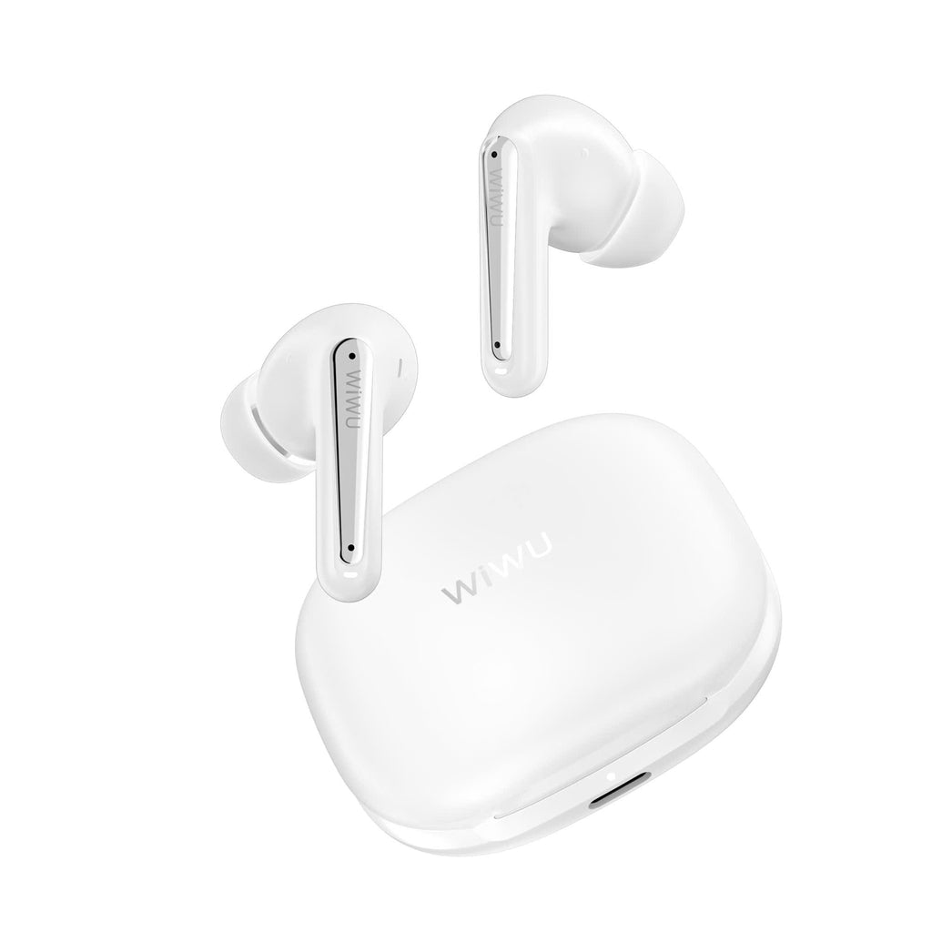 WIWU Enhance T37 ENC Plus Wireless Earbuds, 4-MIC ENC, -32dB ANC, Bluetooth V6.0 with Stand Case